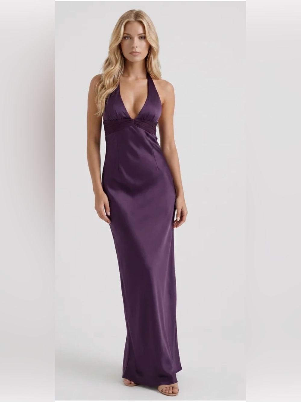 Princess Polly Plum Halter Maxi Dress